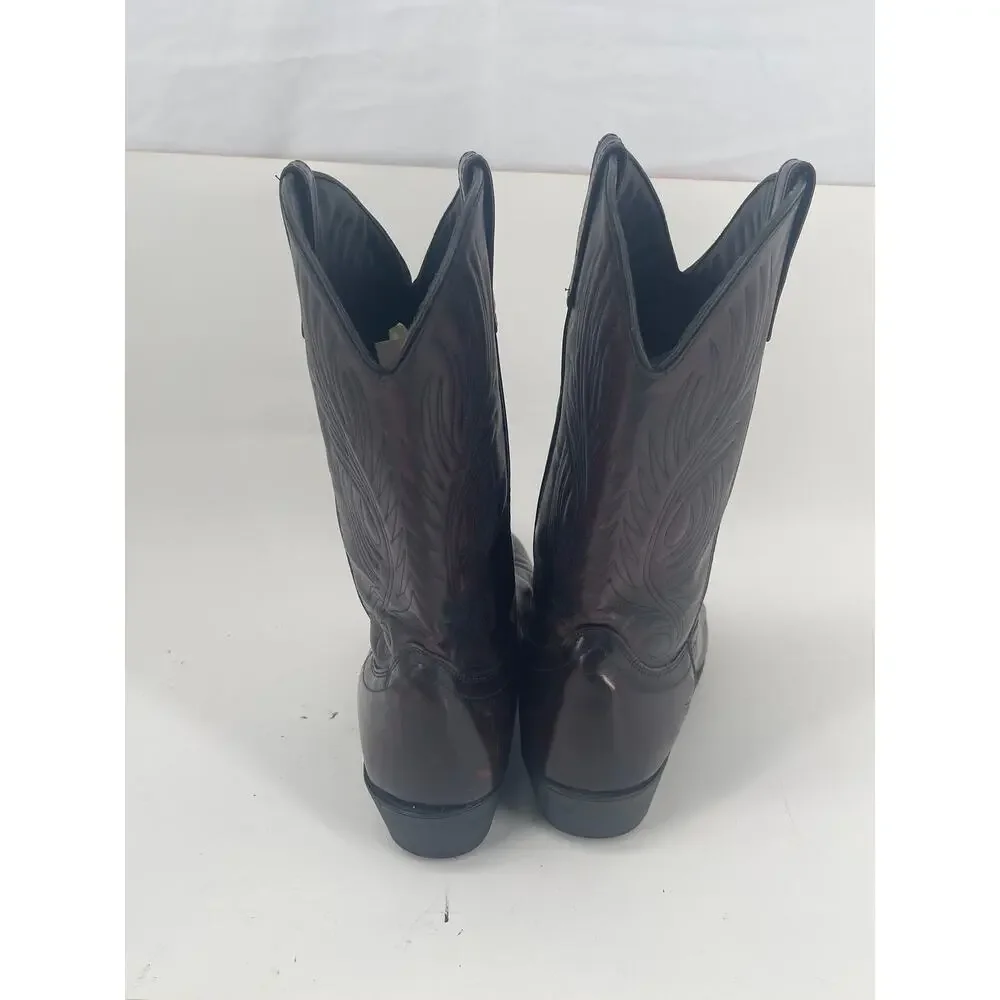 Justin RB875 Men's Size 13 EW Brown Leather Western Cowboy Boots USA Extra Wide